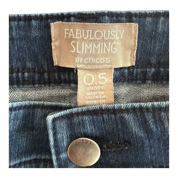 Chicos Fabulously Slimming Straight Jeans~Size 0.5 (S/6)~Dark Indigo L12 04 - Picture 7 of 11